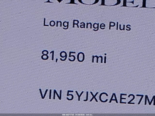 5YJXCAE27MF324513 Tesla MODEL X