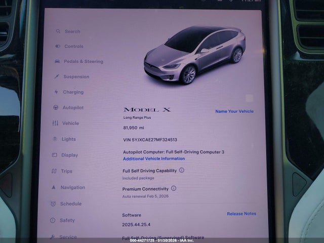 2021 TESLA MODEL X 5YJXCAE27MF324513 Photo 6