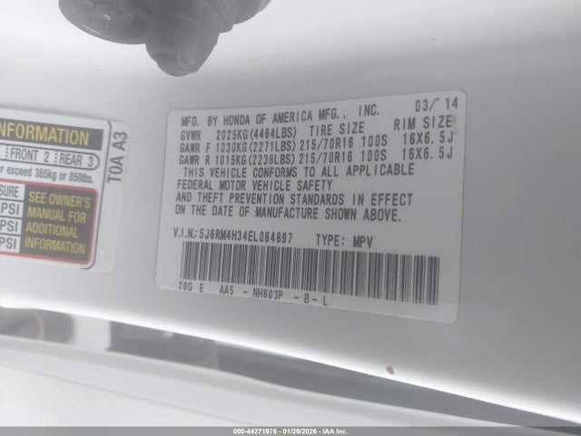5J6RM4H34EL064897 Honda CR-V LX