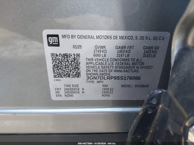 3GN7DLRP9SS176066 Chevrolet Equinox Ev Lt