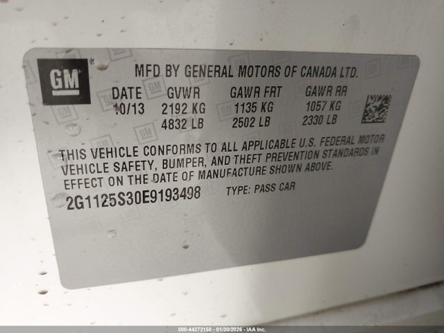 2G1125S30E9193498 Chevrolet Impala 2lt