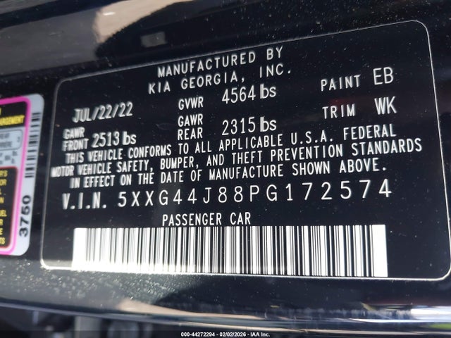 5XXG44J88PG172574 KIA K5 Gt