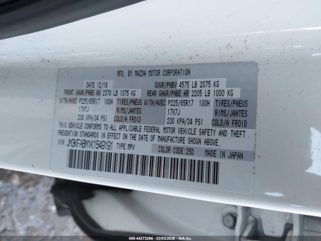 JM3KFABM1K1549191 Mazda CX-5 SPORT