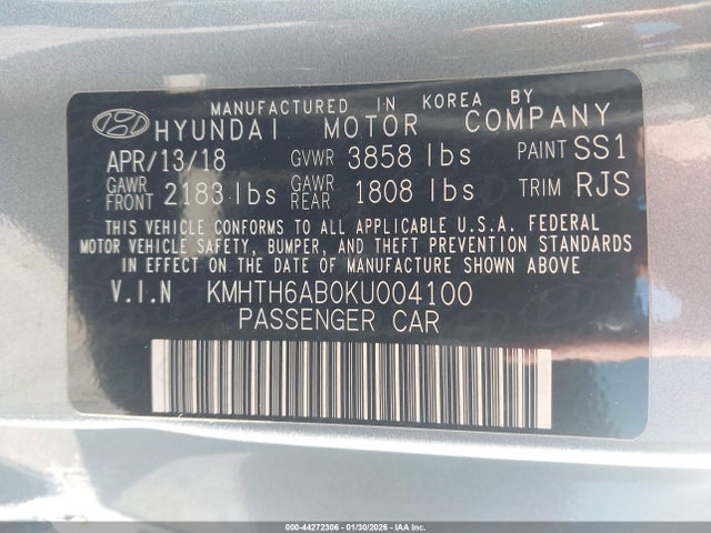 KMHTH6AB0KU004100 Hyundai Veloster Turbo Ultimate