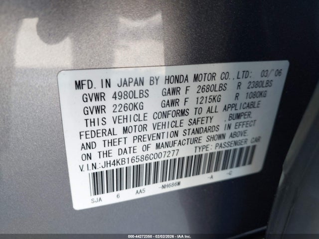 2006 ACURA RL JH4KB16586C007277 Photo 8