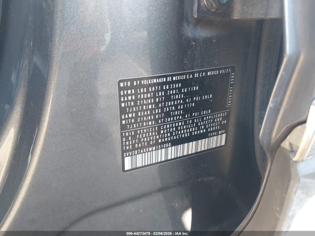 Продажа на аукционе авто 2021 Volkswagen Tiguan 2.0t Se/2.0t Se R-line Black/2.0t Sel, vin: 3VV2B7AX5MM131050, номер лота: 44272479