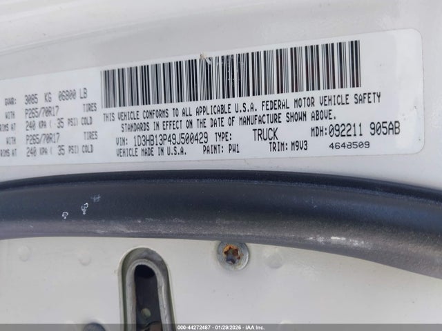 Aukcja sprzedaży 2009 Dodge Ram 1500 Slt/sport/trx, vin: 1D3HB13P49J500429, numer aukcji: 44272487