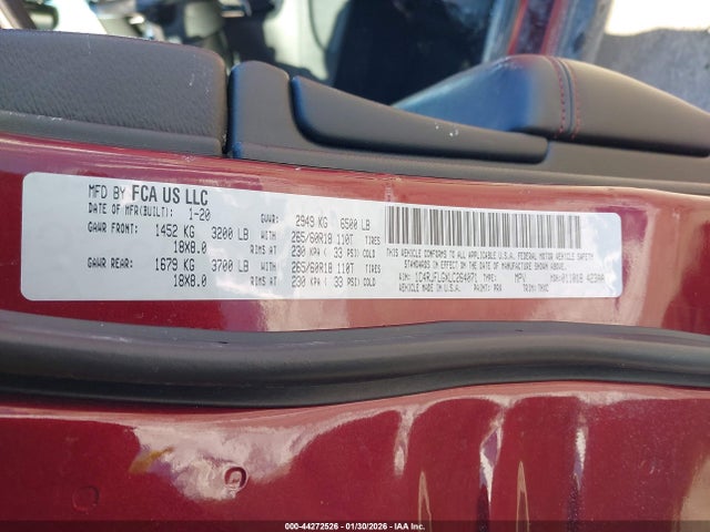 2020 JEEP GRAND CHEROKEE 1C4RJFLGXLC264071 Photo 8