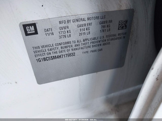 1G1BC5SM4H7179832 Chevrolet Cruze Ls Auto
