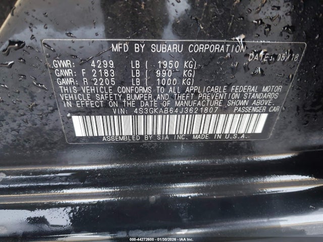 4S3GKAB64J3621807 Subaru Impreza 2.0i Premium