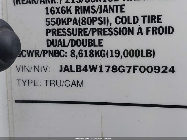 JALB4W178G7F00924 Isuzu Npr Dsl Reg At