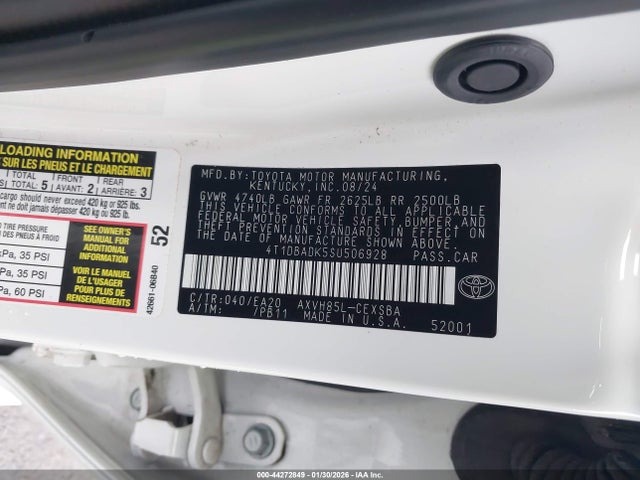 Toyota CAMRY SE 2025 4T1DBADK5SU506928 Image 9