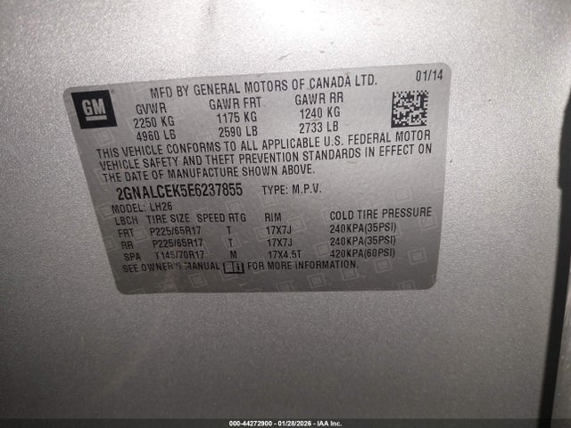 Chevrolet Equinox 2lt 2014 2GNALCEK5E6237855 Image 9