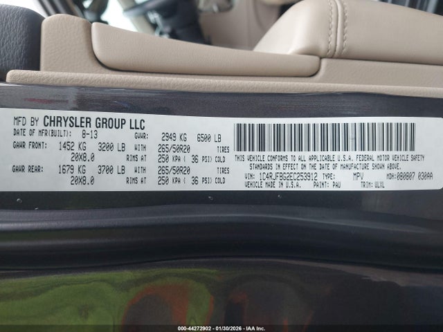 Jeep Grand Cherokee Limited 2014 1C4RJFBG2EC253912 Image 9