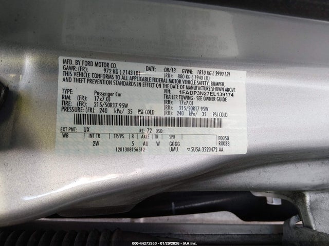 1FADP3N27EL139174 Ford Focus Titanium