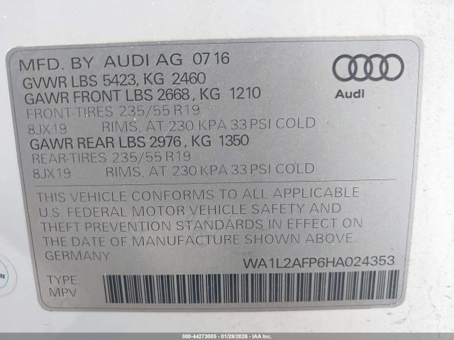 2017 AUDI Q5 WA1L2AFP6HA024353 Photo 8