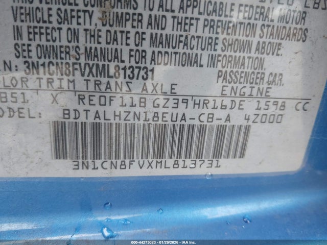Nissan Versa Sr Xtronic Cvt 2021 3N1CN8FVXML813731 Image 9