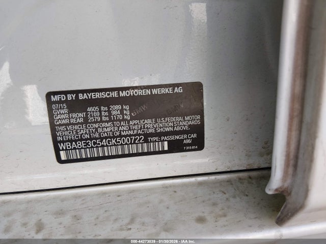 Продаж на аукціоні авто 2016 Bmw 328i Xdrive, vin: WBA8E3C54GK500722, номер лоту: 44273039
