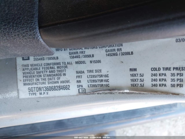 2006 HUMMER H3 SUV 5GTDN136068284662 Photo 8