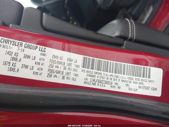 Jeep Grand Cherokee Limited 2014 1C4RJFBG6EC565618 Image 9