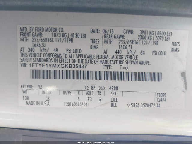 1FTYE1YMXGKB35437 Ford Transit-150