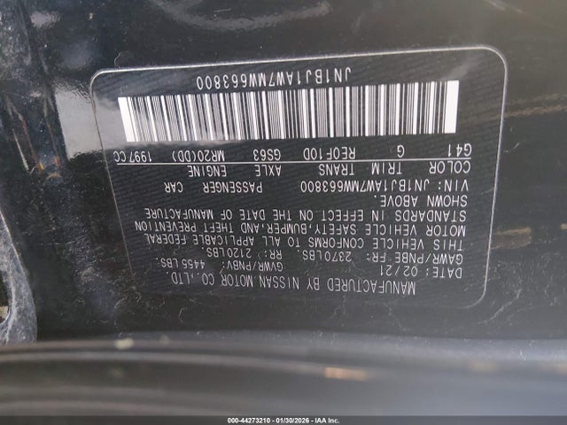 JN1BJ1AW7MW663800 Nissan Rogue Sport S Awd Xtronic Cvt