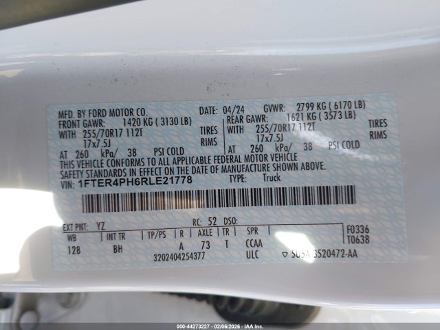 Ford RANGER XL 2024 1FTER4PH6RLE21778 Image 9
