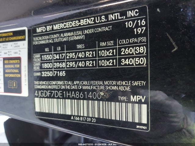 2017 MERCEDES-BENZ GLS 550 4JGDF7DE1HA861400 Photo 8