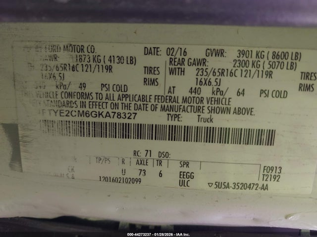 2016 FORD TRANSIT-150 1FTYE2CM6GKA78327 Photo 8