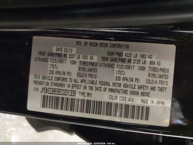Aukcja sprzedaży 2014 Mazda Cx-5 Sport, vin: JM3KE2BE6E0331338, numer aukcji: 44273304