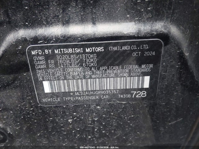 2024 MITSUBISHI MIRAGE ML32AUHJ0RH035357 Photo 8