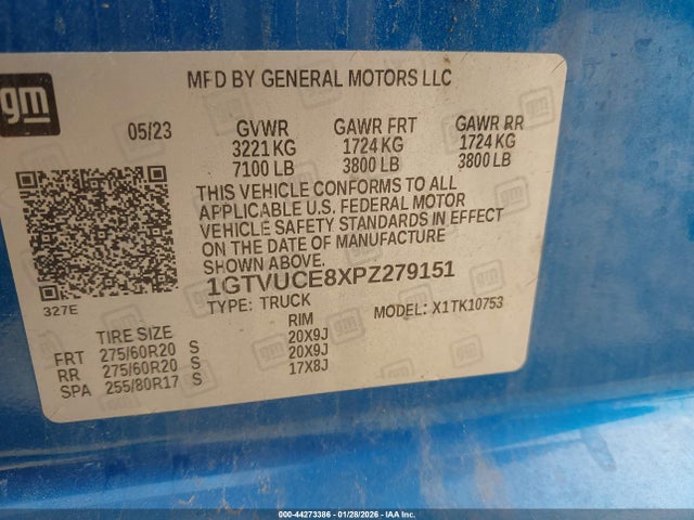2023 GMC SIERRA 1500 1GTVUCE8XPZ279151 Photo 8