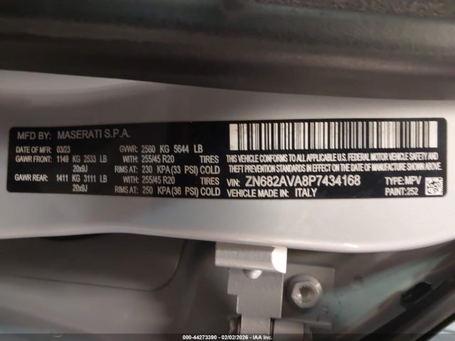 2023 MASERATI GRECALE ZN682AVA8P7434168 Photo 8