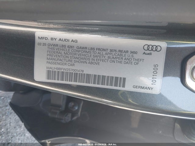 2025 AUDI S E-TRON GT WAUH9BFW2S7001478 Photo 8