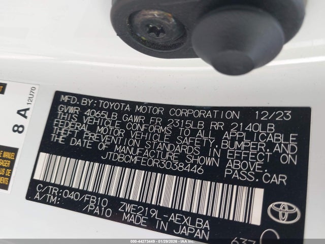 Toyota Corolla Hybrid Le 2024 JTDBCMFE0R3038446 Image 9