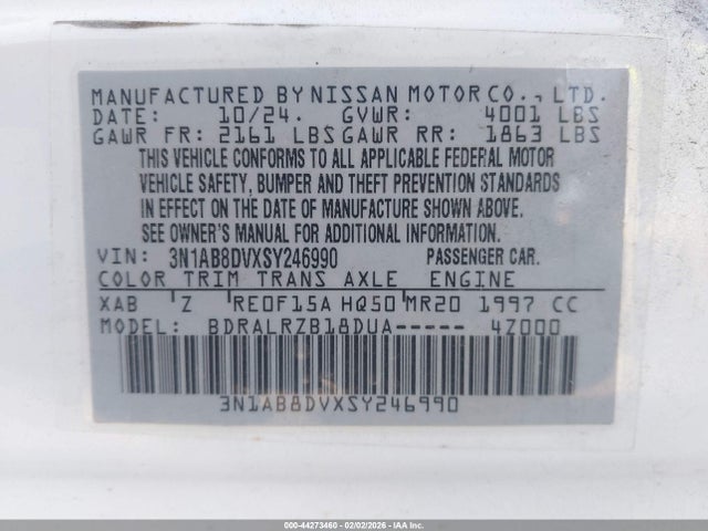 Nissan SENTRA SR 2025 3N1AB8DVXSY246990 Image 9