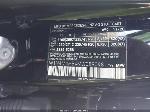 W1N4M4HB4MW089098 Mercedes-Benz Glb 250 4matic