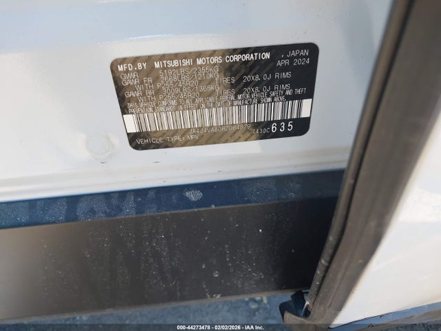 2024 MITSUBISHI OUTLANDER JA4J4VA80RZ064679 Photo 8