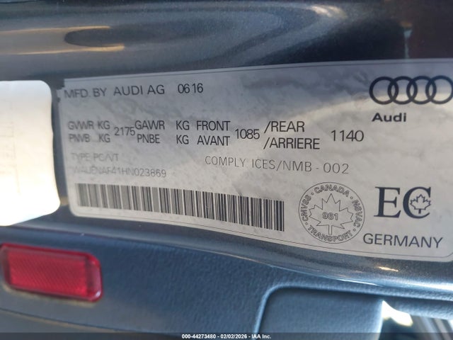 WAUENAF41HN023869 Audi A4 2.0t Premium