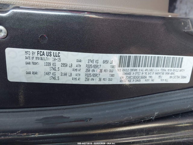 2016 CHRYSLER TOWN & COUNTRY 2C4RC1BGXGR186094 Photo 8