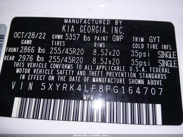 2023 KIA SORENTO 5XYRK4LF8PG164707 Photo 8