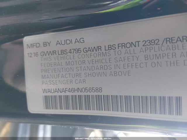 2017 AUDI A4 WAUANAF46HN056588 Photo 8