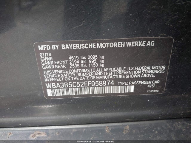 Aukcja sprzedaży 2014 Bmw 328i Xdrive, vin: WBA3B5C52EF958974, numer aukcji: 44273619