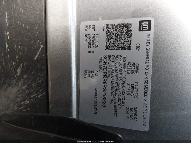 3GN7DPRR8RS238320 Chevrolet Equinox Ev Rs