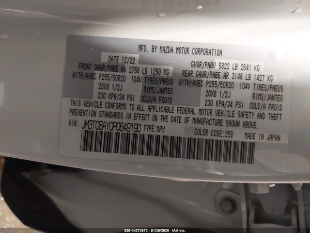 2023 MAZDA CX-9 JM3TCBAY0P0649190 Photo 8