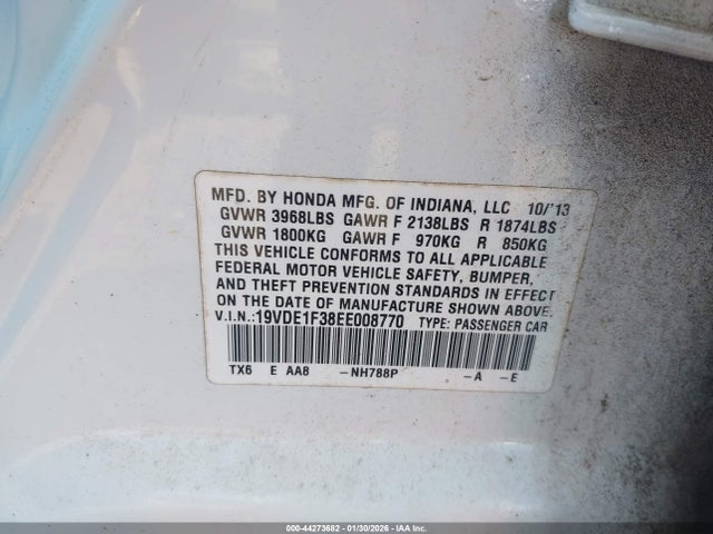 2014 ACURA ILX 19VDE1F38EE008770 Photo 8