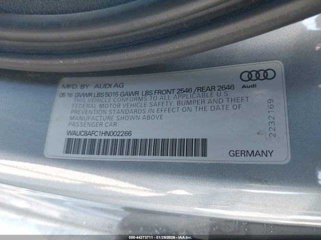 2017 AUDI A6 WAUC8AFC1HN002266 Photo 8