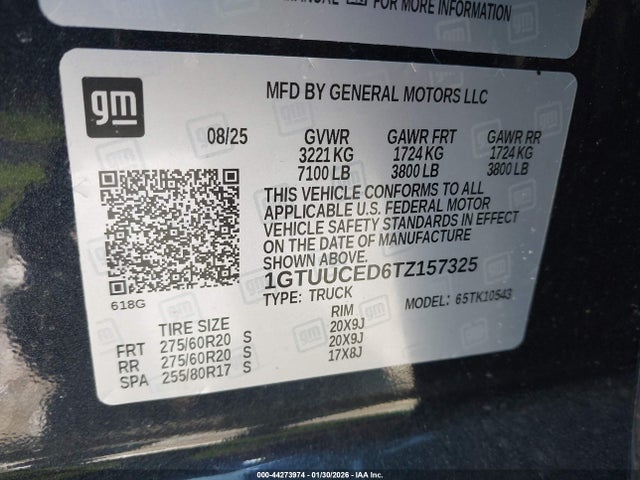1GTUUCED6TZ157325 GMC SIERRA 1500