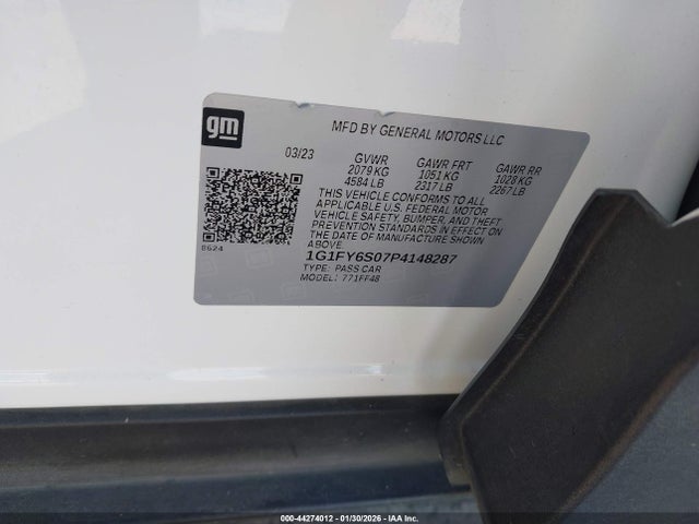1G1FY6S07P4148287 Chevrolet Bolt Euv Fwd Lt