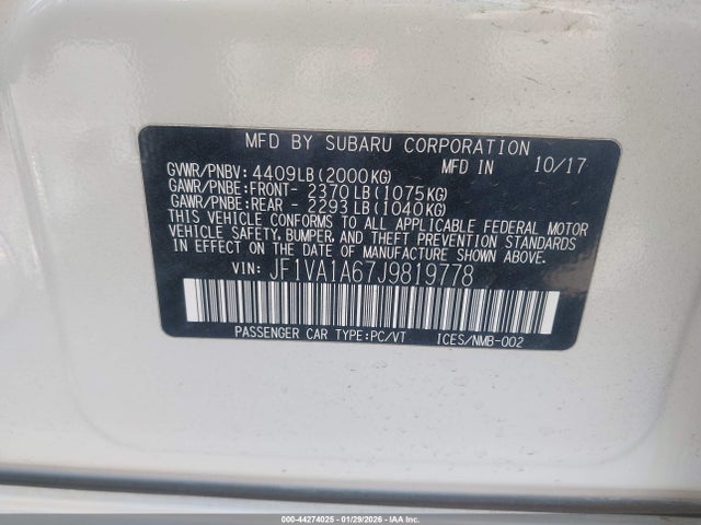 2018 SUBARU WRX JF1VA1A67J9819778 Photo 8